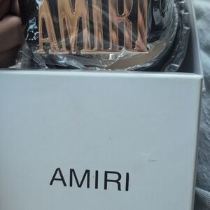 AMIRI Gold and Black Luxury Belt